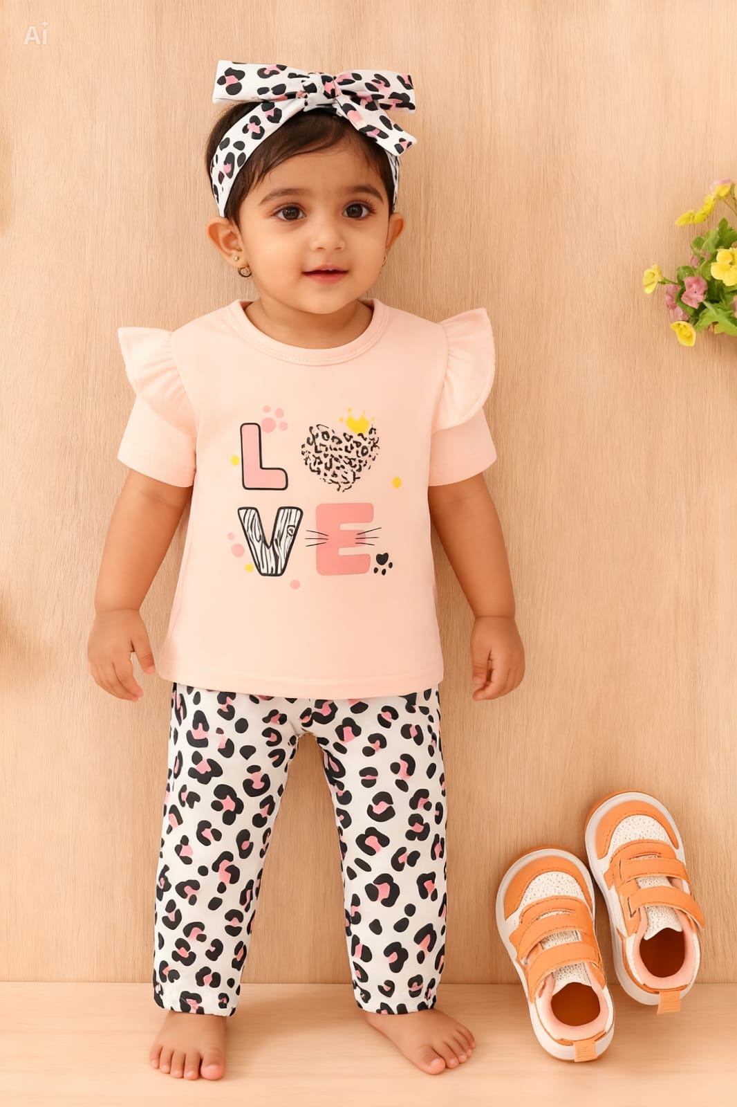 Baby Long Cotton T-shirt & Long Pant 3