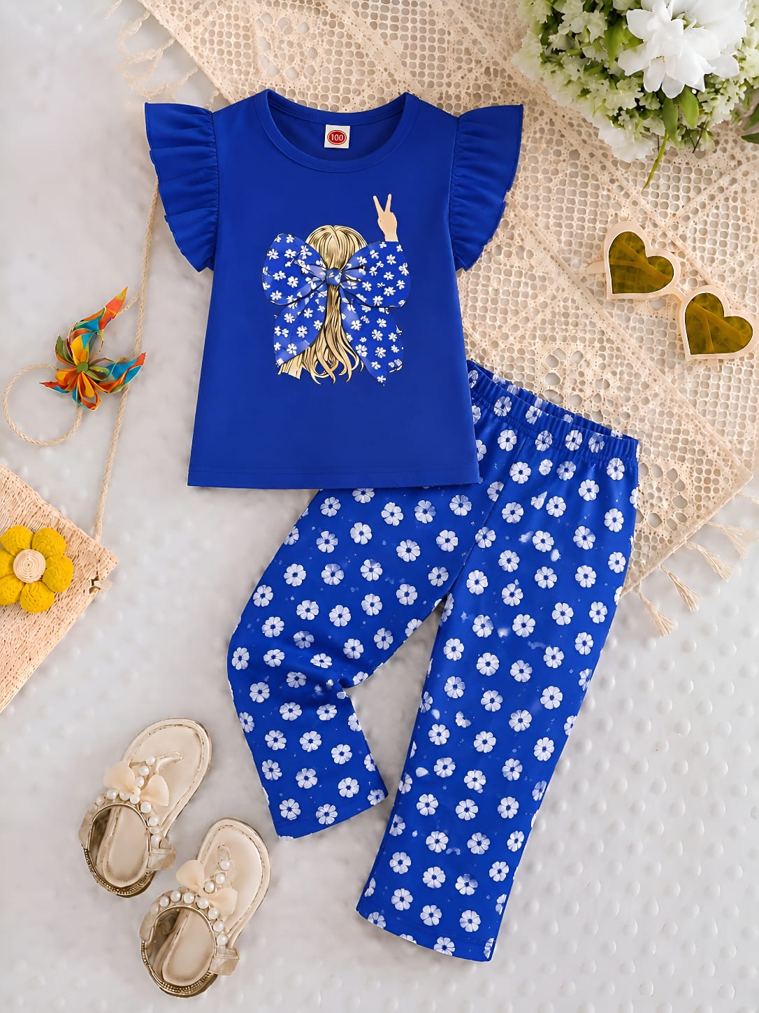 Baby Butterfly Cotton T Shirt & Pant 1